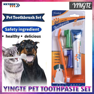 Yingte Pet Toothpaste & Toothbrush Dental Set 75g Complete Dental Care Toothpaste & Toothbrush Set