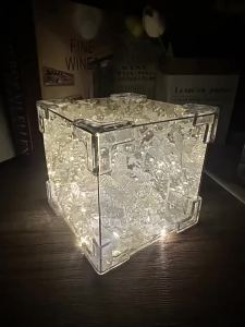 xpkQ DIY Night Light Material Kit Cube Creative Plug in Night Lamp Art Aesthetic Bedside Lamp Butterfly Mood Light Bedroom Decor Gift M1Y4T