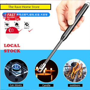 LightersCandle Lighters Electric Lighters Long Flexible Flameless Windproof USB Rechargeable with Hook Battery Indicator Safety Designs for Candles Grill BQQ Kitchen Camping Fireplace Beach