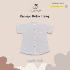 Nadokido Koko Tariq Shirt Kids / Baju Kemko Kemeja Lengan Pendek Linen Anak Atasan Cowo Laki-Laki Polos ( 0 Bulan - 5 Tahun )