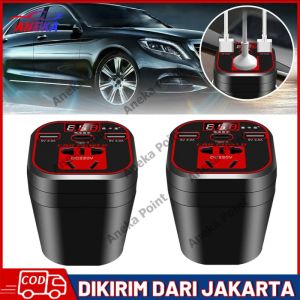 Inverter Mobil AC 12V/24V Ke DC 110V/220V Konverter Mobil 2 Outlet 2 Adaptor Port USB Car Fast Charging Inverter