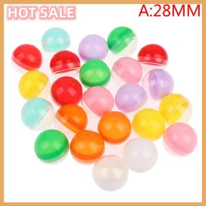 🔥🔥🔥dingdaocunz 100Pcs Plastic Empty Toy Vending Capsules Half Clear Half Color Round Ball