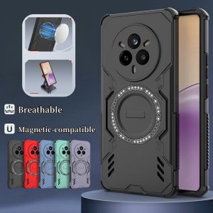 Shockproof Armor Protect Phone Case For Realme 14 Pro 5G Car Magnetic Holder Cover for OPPO Realme 14 Pro Plus Realme14 Fundas