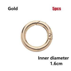 PCTYL36665 2/5pcs Black gold silver Plated Gate Round Push Trigger Spring O-Ring Buckles Carabiner Purses Handbags Snap Clasp Clip Bag Belt Buckle