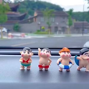 Mô hình Crayon Shin-Chan đi biểnnhân vật hoạt hình trang trí xe máyxe hơitiểu cảnh hồ cábàn họcbàn làm việc.....