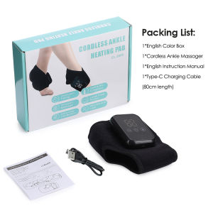 Foot Ankle Massager Hot Compress Joint Protection Heating Ankle Brace Wrap Warmer for Plantar Fasciitis USB Rechargeable