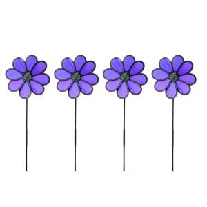 4Pcs Outdoor Decors Windmill Yard Decorations Stake Wheel for Garden Wind Spinners Bird Deterrents Outdoor Decors