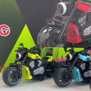 The Gift Pull & Go Inertial Motorcycle Fun Racing Toy for Kids Motor Lumba Inersia Tarik & Lepas Mainan Kanak-kanak
