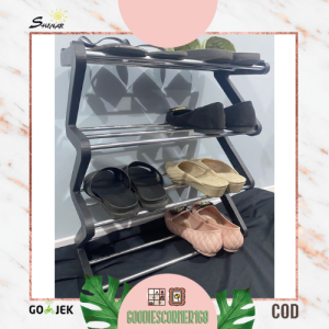 RAK SEPATU Z SHAPE/ RAK SEPATU TINGKAT MODEL ZIGZAG SHOE RACK/ MINIMALIS 4 SUSUN RAK MULTIFUNGSI SERBAGUNA