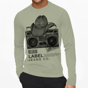 LABEL TAPE | Kaos Lengan Panjang Pria & Wanita | Distro | Sablon | Murah | Produk Lokal | CIAO.ID