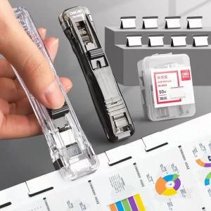 โลหะกดคลิปสำนักงานเอกสารตกแต่งนำมาใช้ใหม่มัลติฟังก์ชั่กระดาษจัดเก็บสิ่งประดิษฐ์กดคลิปเครื่องผูกพันคงที่