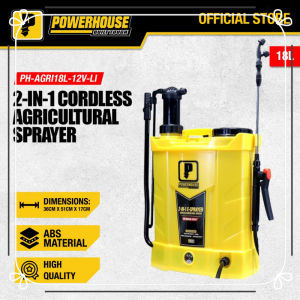 PowerHouse 2 in 1 E-Sprayer Cordless Lithium-Ion Battery Agricultural Sprayer 18L PH-AGRI18L-12V-LI