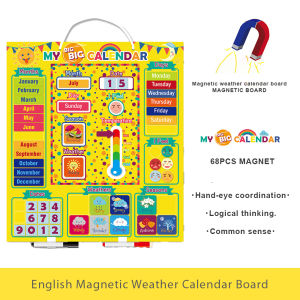 EZYLITTLES Magnetic Reward Behavior Chart Board Education Table Calendar Drawing White Board English Toys for Kid