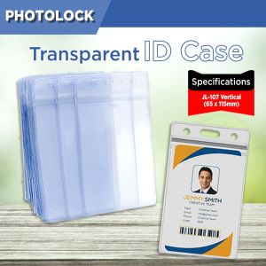 20 Transparent Plastic ID Card Clips PVC Card Clips Waterproof Protective Covers Business Bus BankCredit Card Protective Covers ID Card Badge Covers