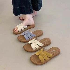[Free Shipping] Thick-soled flip-flops for women summer outdoor wear 2026 new model soft flat-soled casual beach sandals for women