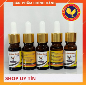 Super Energy Ginseng 2 chai 10ml - Nhân sâm giúp gà tơ gà lỏn lẻn mau cự mạnh chống rớt bo khi di chuyển xa