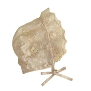 Baby Embroidery Bonnet Lovely Toddlers Sun Hat Short Brimmed Fetal Caps Fashionable Headwear for Infant Girls