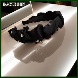 RAZIE BIN Thời trang pha lê Ruffle tóc Hoop tóc ban nhạc cho phụ nữ cô gái headbands rộng hairband Phụ kiện tóc mũ nón