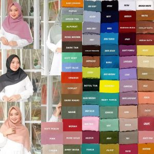 Bella Square Jilbab Polycotton Hijab Segi Empat Persegi