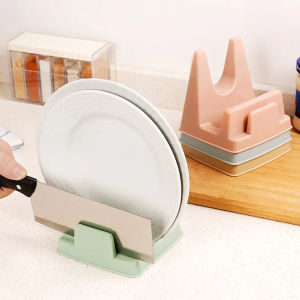Pot Lid Rack Plastic Household U Shaped Spoon Holder Organizer Vertical Kitchen Storage Shelf Cookware Kitchen Gadget