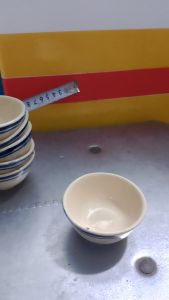 30 Chén Sành Nhỏ vẽ 2 Chỉ Xanh làm bánh bò chén chấm