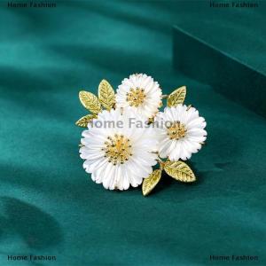 [COD] Home Fashion Fashion Plant Daisy Flower Brooches For Women Clothing Coat Jewelry Party Accessories Gifts