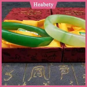 Heabety  Bất jadeite băng tự nhiên màu xanh lá cây Jade Bangle Vòng đeo tay sang trọng cho phụ nữ quà tặng bạn gái