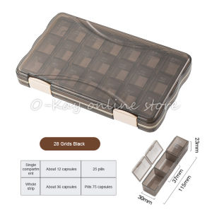 O-KAY  7 Days 28 Grid Medicine Organizer Medicine Box Weekly Pill Storage Pill Case Container Pill Box