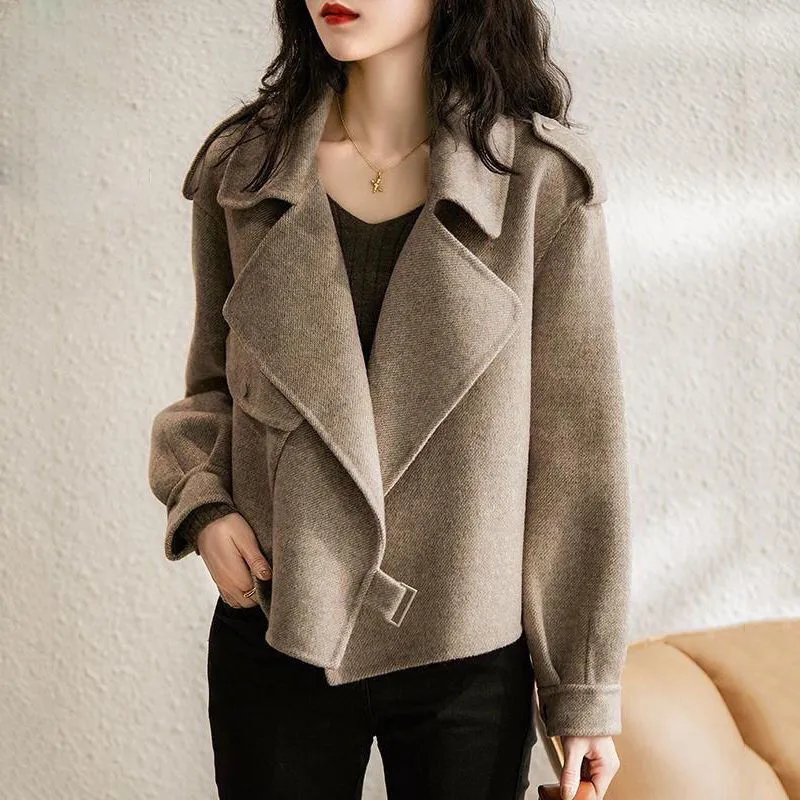 Elegant Solid Color Wool Blend Winter Coats  Winter coats women wool, Woolen  coat woman, Coats for women