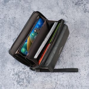 Money Clip Material Sense of Style Purse Cell Phone Coin Purse Metal Zipper Appearance Men Durable