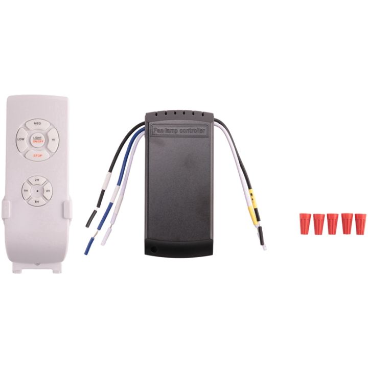 4X Universal Ceiling Fan Lamp Remote Control Kit AC 220V Timing Setting ...