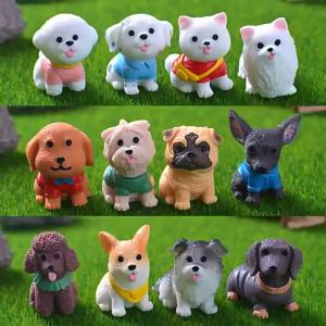 AU Mô hình chó Golden Retriever và Pomeranian vẽ màu mô phỏng tiểu cảnh siêu đáng yêu diy Đồ trang trí vật trang trí nhỏ để bàn