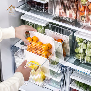 DXL 5in1 Transparent Box Food-grade Refrigerator Special Storage Box Large-capacity Sealed Fruit and Vegetable Box