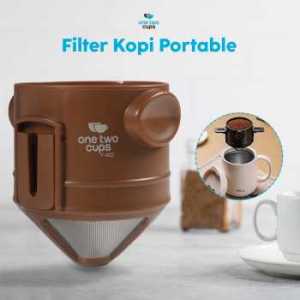 Filter Penyaring Kopi 3 warna One Two Cups Portable Cone Coffee Dripper - F-402