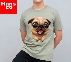 Kaos Pria Premium 3 Dimensi Tshirt 0blong Animasi Baby Dog Katun 24s 100% H068 By Hans & co
