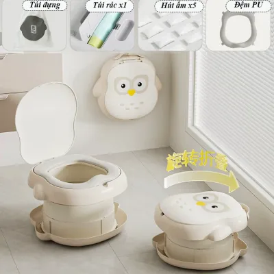 Bô vệ sinh di động đa năng xếp gọn cho bé Babypods tiện lợi khi đi du lịch sử dụng trên xe hơi