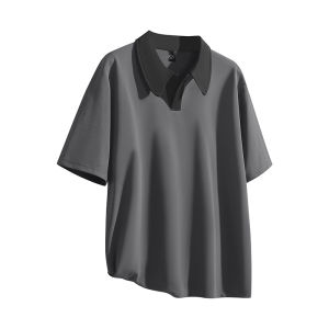 6XL 7XL 8XL Plus Size Polo Shirts Men Summer Oversized Polo Male Half Sleeves Contrast Color Korean Style Top Tees Man Youth Boy