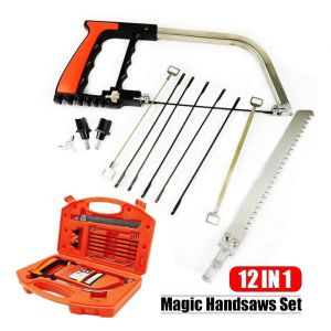 12 in 1 Universal Saw Tools Woodworking Multi Hand Saws Kit Magic Handsaw Multi Blades/Jigsaw Gergaji Tangan Kayu