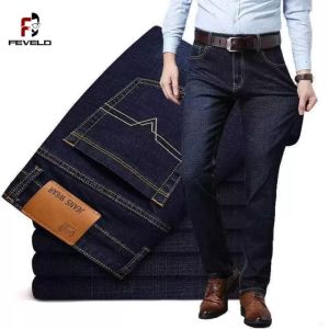 Feveld Fashion Brand Clothing Slim Men Summer Autumn Business Casual Jeans 2022 Man Oversize Denim Pants Trousers Baggy Stretch Jeans