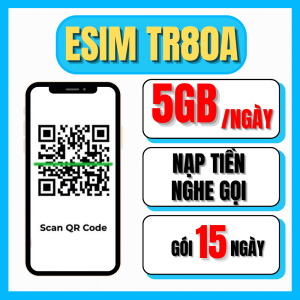 ( Sim Du Lịch ) Sim/Esim Vinaphone TR80A Data 5GB/Ngày – Gói 15 Ngày Dùng Toàn Quốc – Lắp Là Có Mạng - Nạp Tiền Nghe Gọi . FREESHIP - CHƯA KÍCH HOẠT