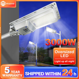 Lampu solar light outdoor lighting 10000W IP65 waterproof solar street lamp LEDsolar lamp outdoor lighting Motion sensing High power and super bright LED spotlight with remote controller and various installation methods solar street lamp - Lazada