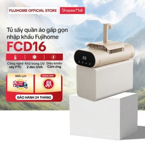 Tủ sấy quần áo gấp gọn Nhập Khẩu FUJIHOME FCD16 khử khuẩn UV máy sấy mini khô nhanh xếp gọn tiện lợi tiết kiệm điện