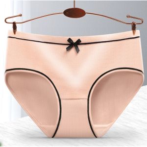 กางเกงในผู้หญิง ผ้าหนานุ่มขอบโบว์ น่ารักสุดๆ สวมใส่สบาย ไม่อับชื้น กางเกงใน NY012