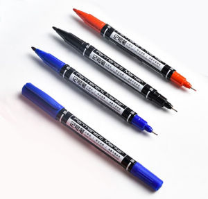 ปากกามาร์คกอร์เคมี ลบไม่ออก (2หัว 0.5mm /1.2mm) และ (ด้ามใหญ่ 1หัว 18mm.) เขียนติดบน พลาสติก อะคริลิค ขวดแก้ว กระจก แผ่นไม้ เหล็ก ผ้า ไม้