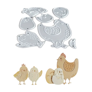 Metal Die Cuts Easters Chicken Cutting Dies Embossing Stencils Molds for Photo Scrapbooking Decorations