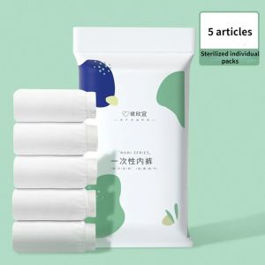 5PCS Disposable Women Underwear Post Partum Panty Travel Portable Comfortable Pure Cotton Panties Female Care