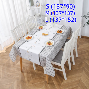 Tablecloth Simple Style With Checkered Pattern Functional For Indoor Outdoor Settings PVC Water-and Oil-resistant Multiple Options