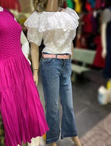 Quần Jeans nữ ống Bass kèm thắt lưng thanh lịch