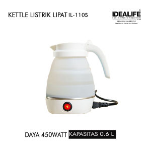IDEALIFE Electric Kettle IL-110S Teko Listrik Lipat Kapasitas 0.6 Liter