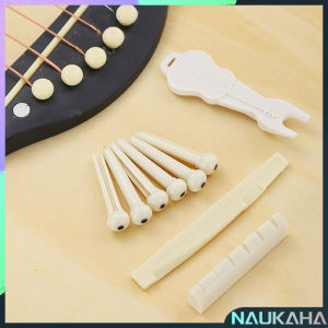 Nau.K Guitar Saddle and Slotted Nut for 6 Strings Acoustic Guitar Parts Accessory Set